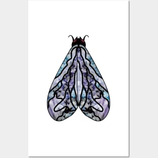 Purple moth Posters and Art
